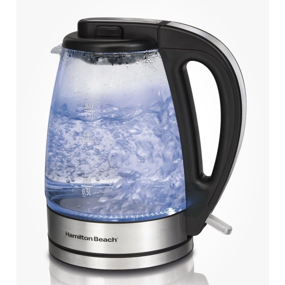 Hamilton Beach Glass Electric Tea Kettle Water Boiler 1.7L 1500 Watts 40869G